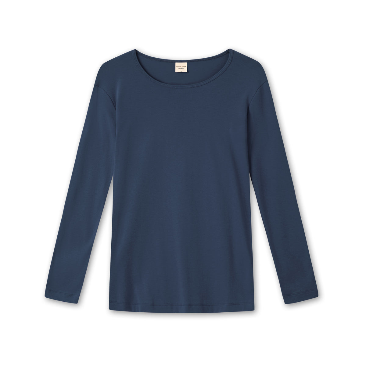 Klassisk långärmad t-shirt i 100% bomull – Charcoal