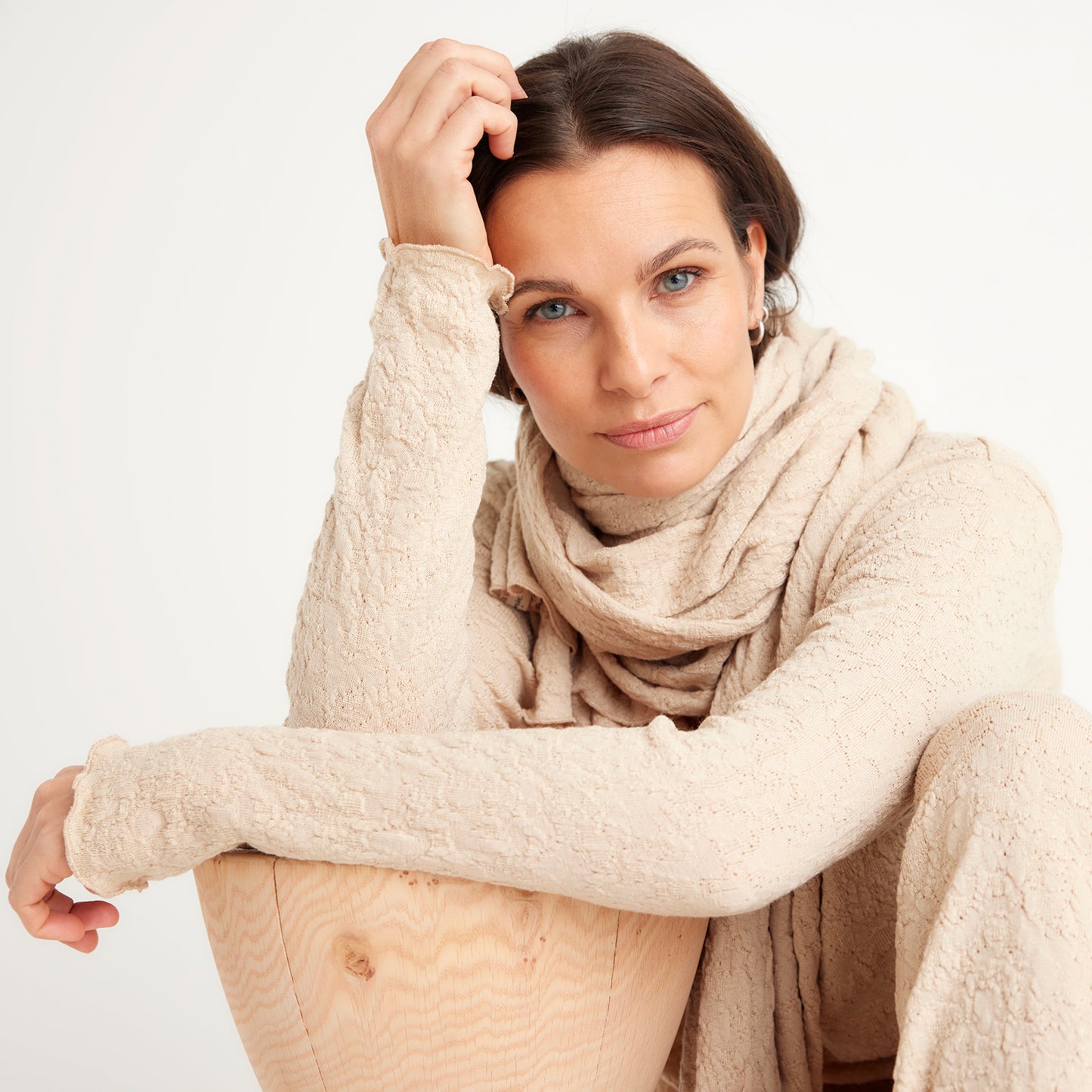 Halsduk 1503 - merino bubble wool