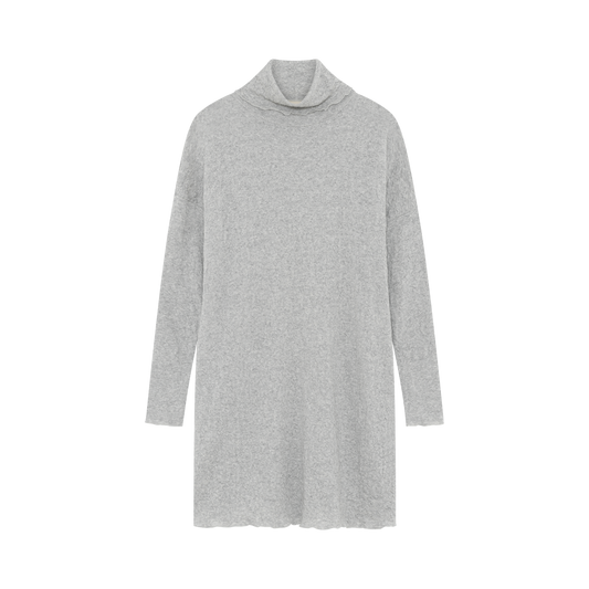 Ullklänning med fickor och polokrage - by basics merino bubble wool