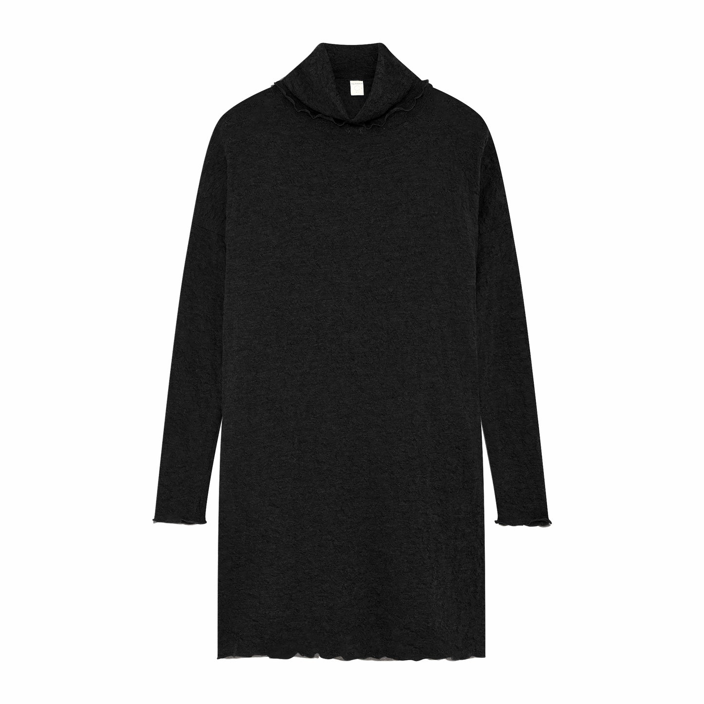 Ullklänning med fickor och polokrage - by basics merino bubble wool