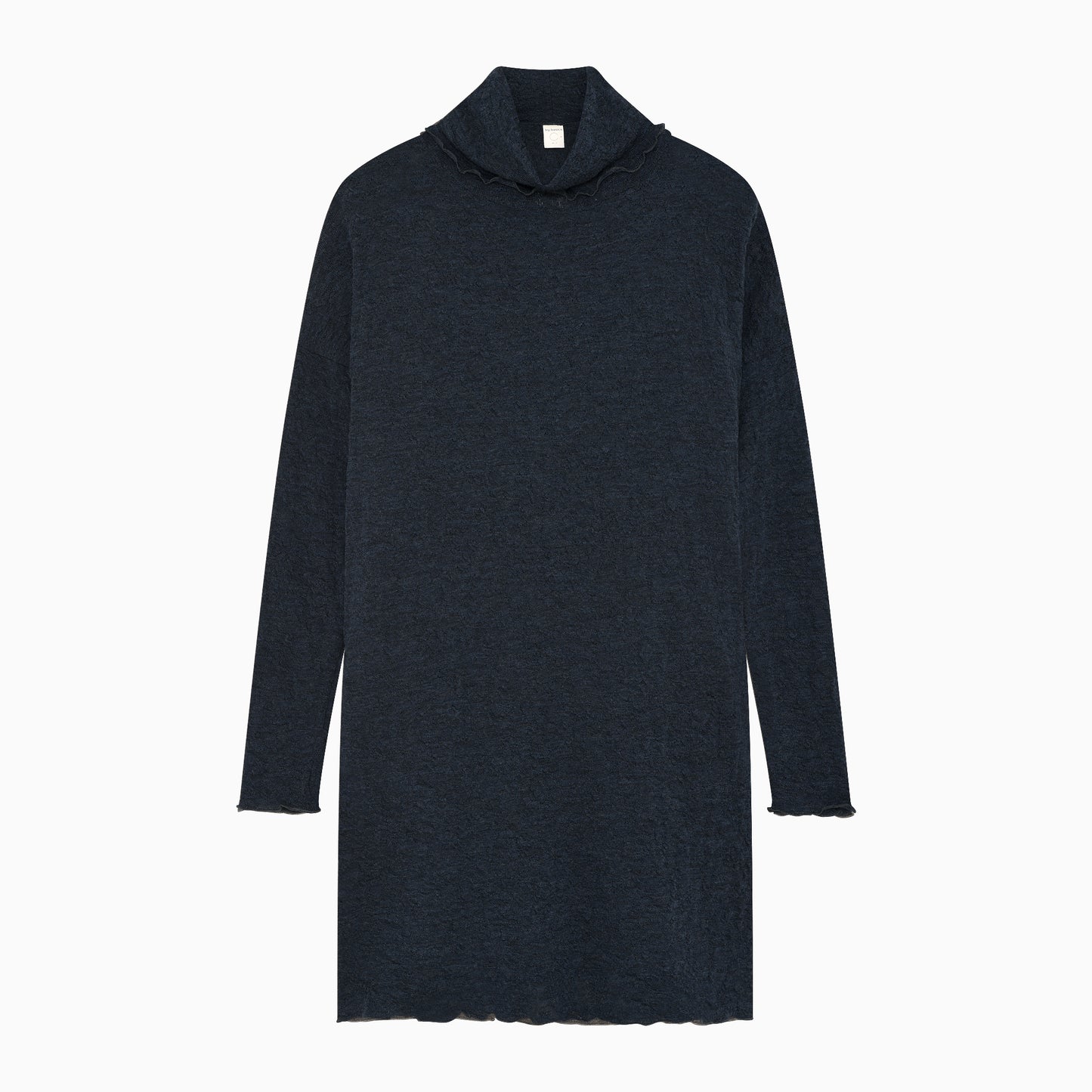 Ullklänning med fickor och polokrage - by basics merino bubble wool