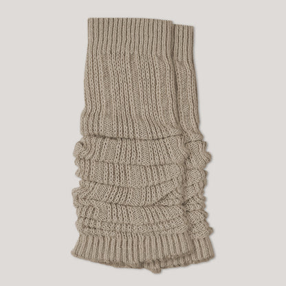 Bleuforêt stickade benvärmare i ull, viskos och kashmir