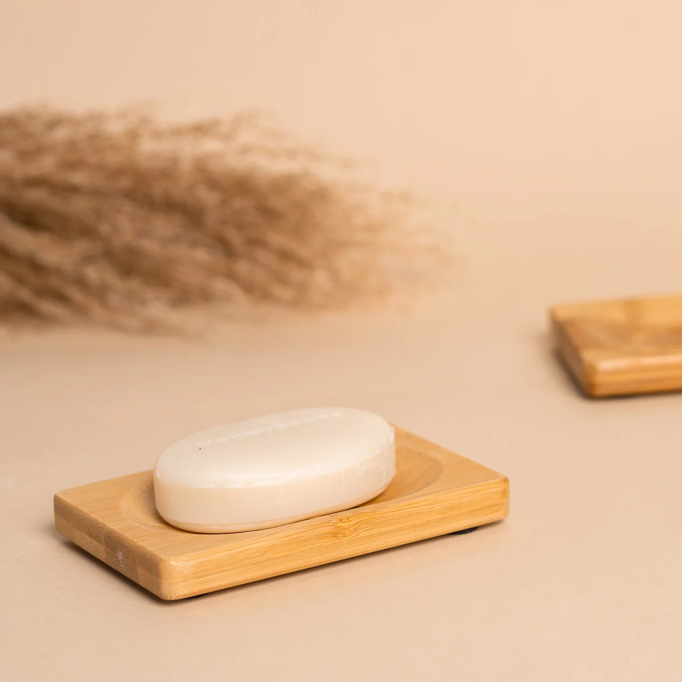 Tvålkopp i bambu - Dubbel