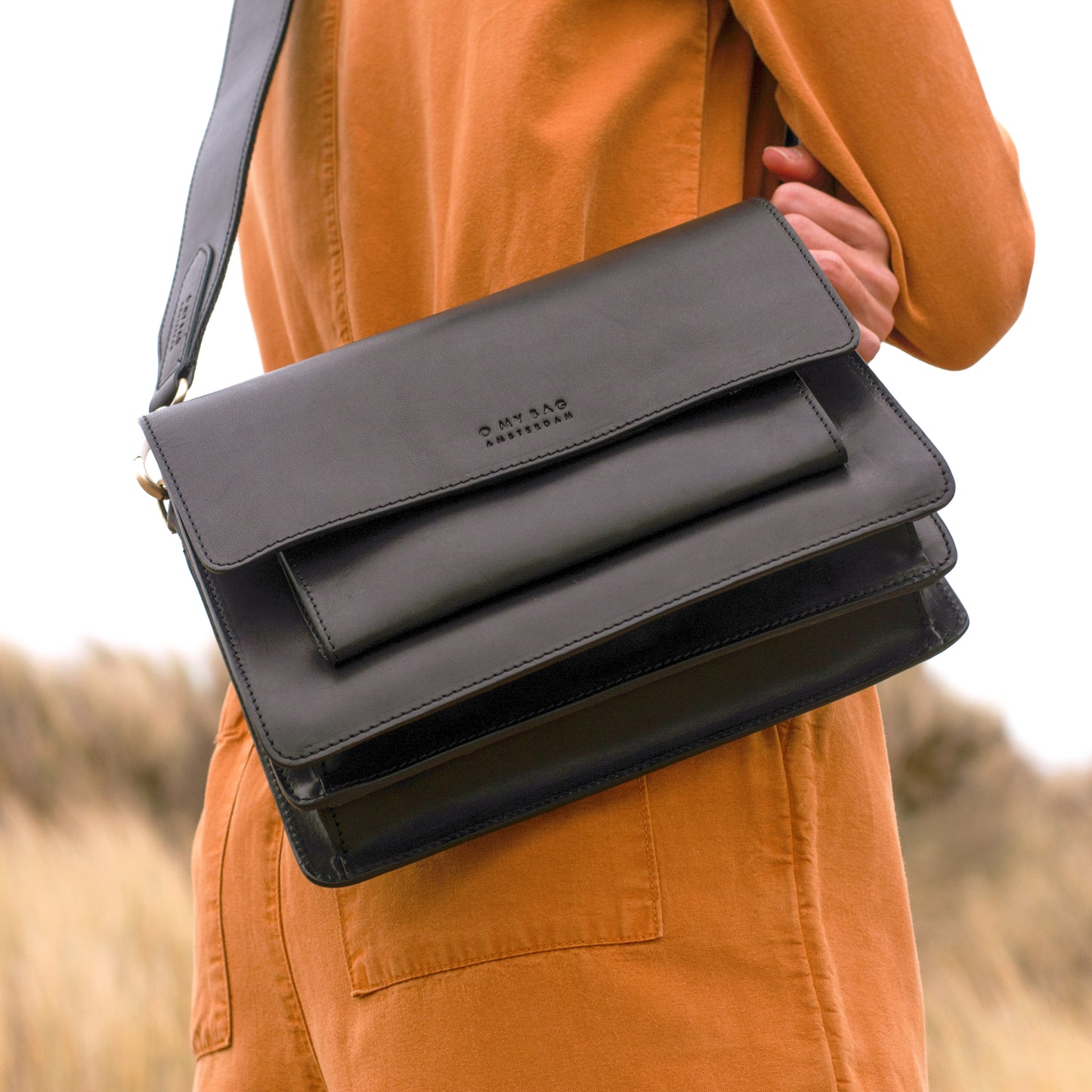 O My Bag HARPER Black - handväska i äkta läder