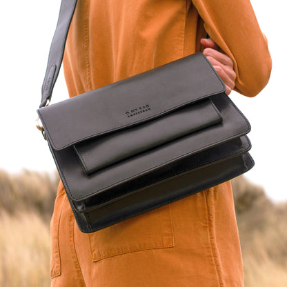 O My Bag HARPER Black - handväska i äkta läder