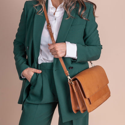 O My Bag HARPER handväska i läder - Cognac