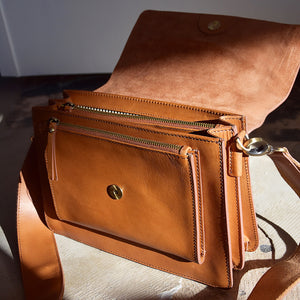 O My Bag HARPER handväska i läder - Cognac