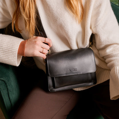 O My Bag HARPER MINI handväska i läder - Black