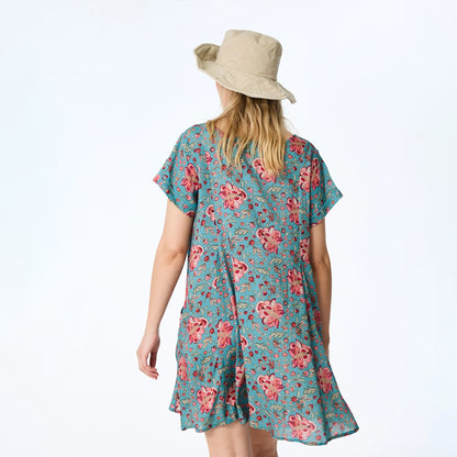 Blommig tunika i modal - Vintage Flower | Himalaya