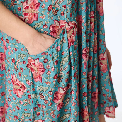 Blommig tunika i modal - Vintage Flower | Himalaya