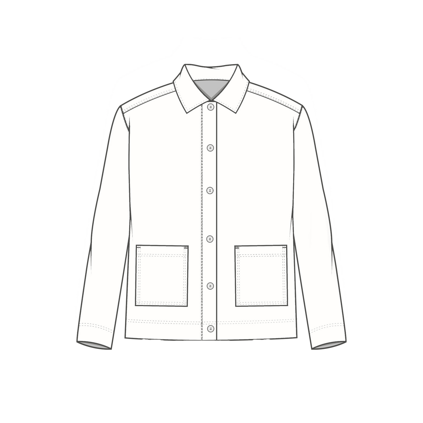 Jacka i ull med bomull invändigt