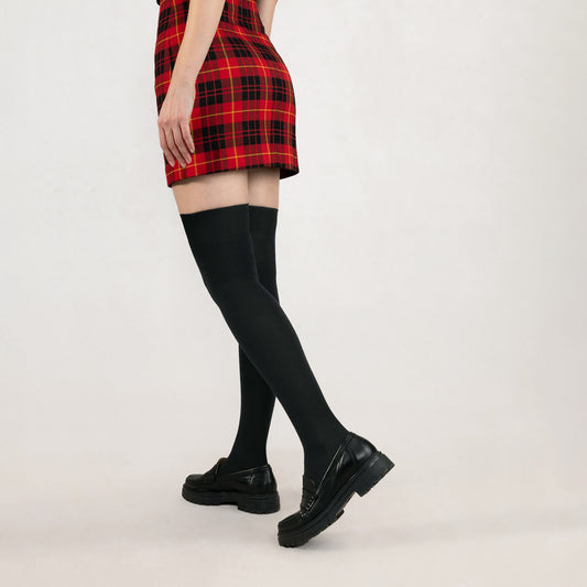 Overknee-strumpor merinoull - Black