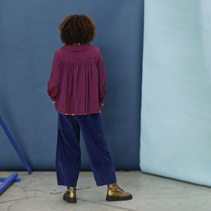 McVerdi blus med krage - Purpur