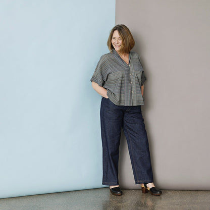 Jeans i ekologisk bomull & hampa, Blå denim