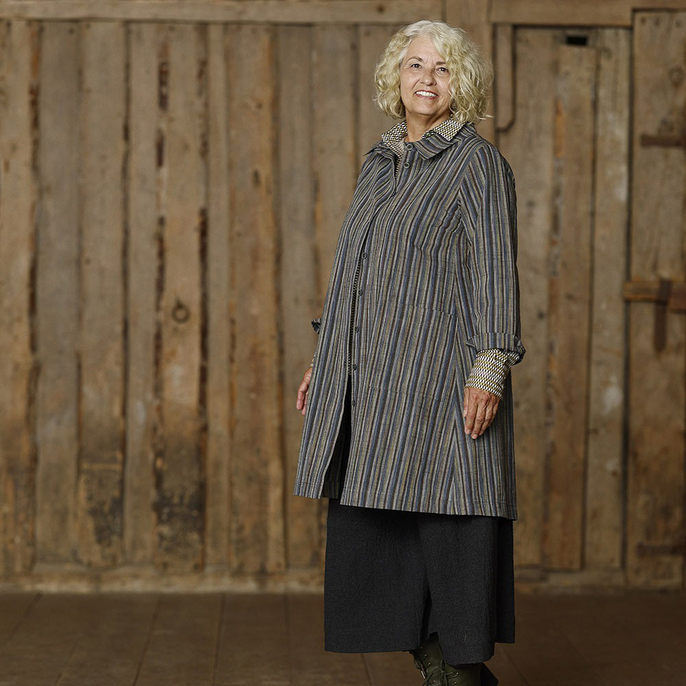 McVERDI skjortjacka HELLE - Blue Stripe