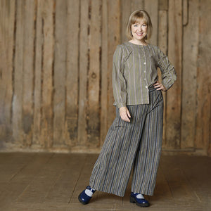 McVERDI vida byxor BETTINA - Blue Stripe