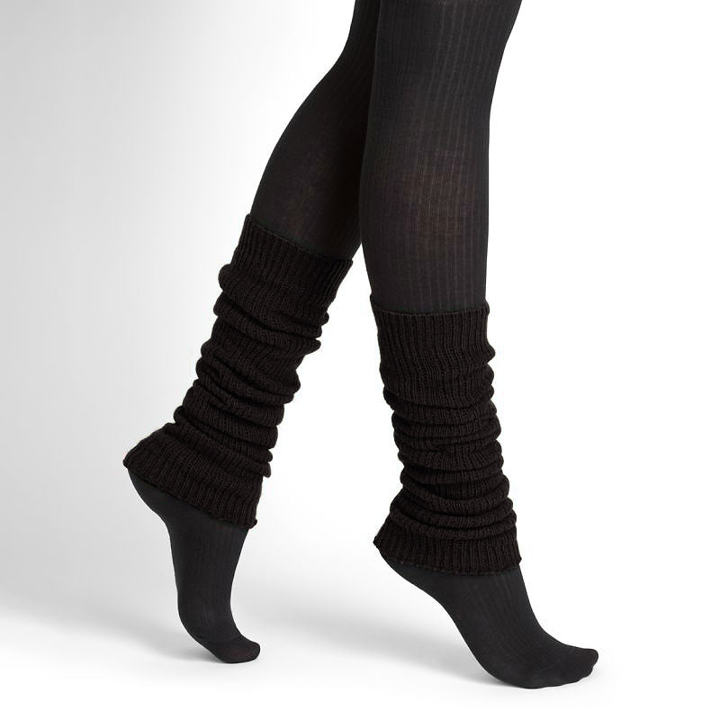 Bleuforêt stickade benvärmare i ull, viskos och kashmir