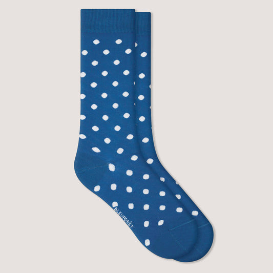 Strumpa DOTS i bomullsmix – Blue