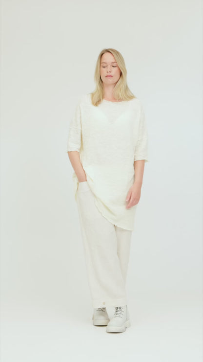 Ullklänning med kort ärm - by basics merino bubble wool