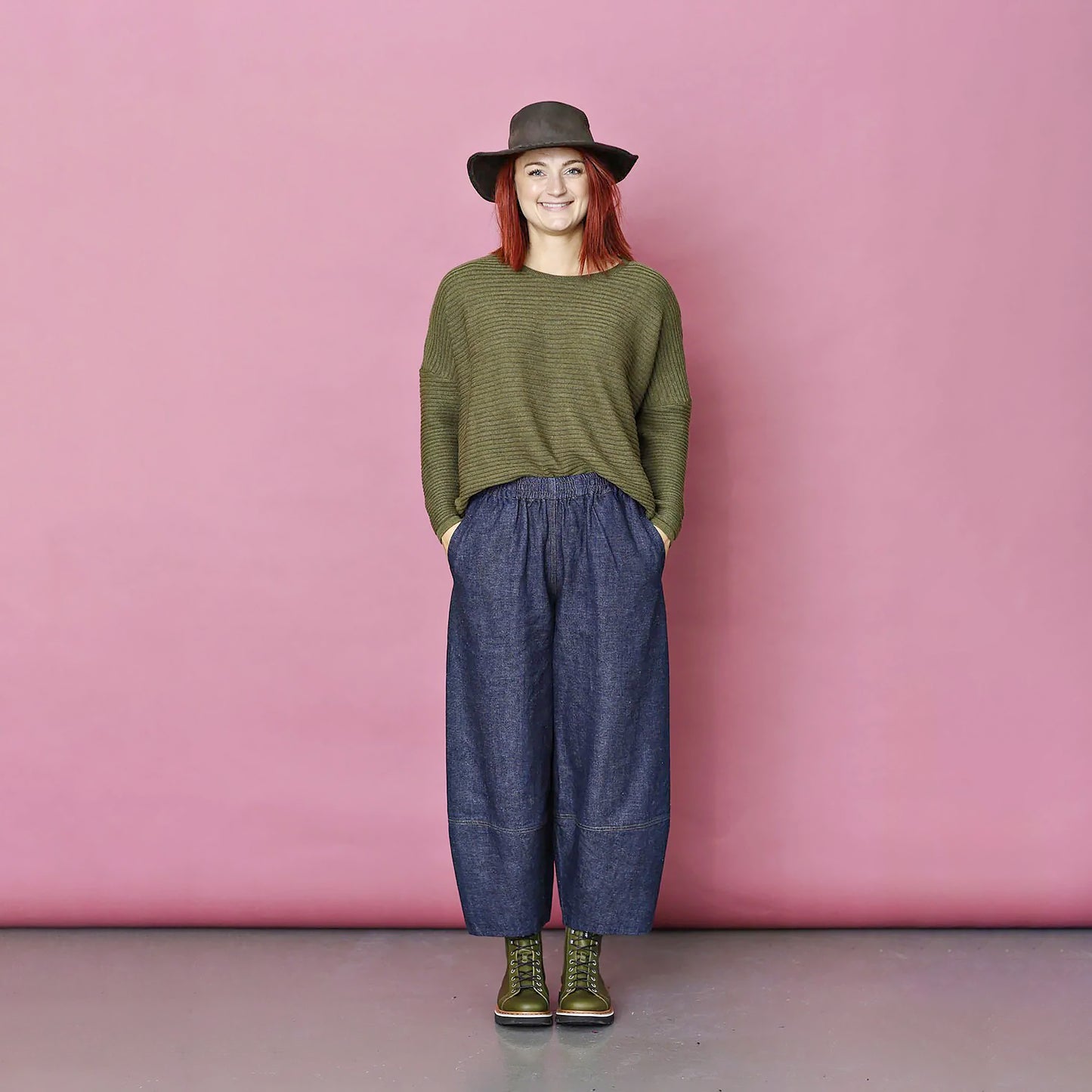 Baggy jeans i hampa och ekologisk bomull
