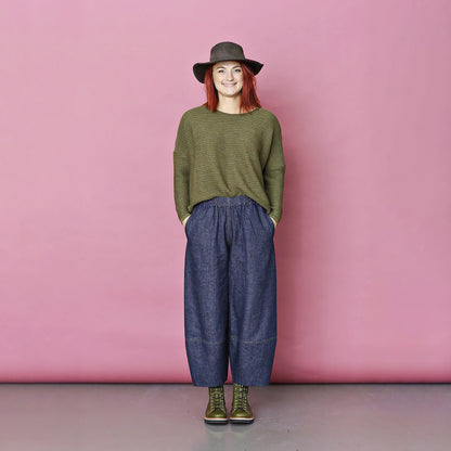 Baggy jeans i hampa och ekologisk bomull