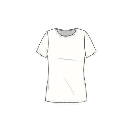 4001 T-shirt - figurnära med rund hals