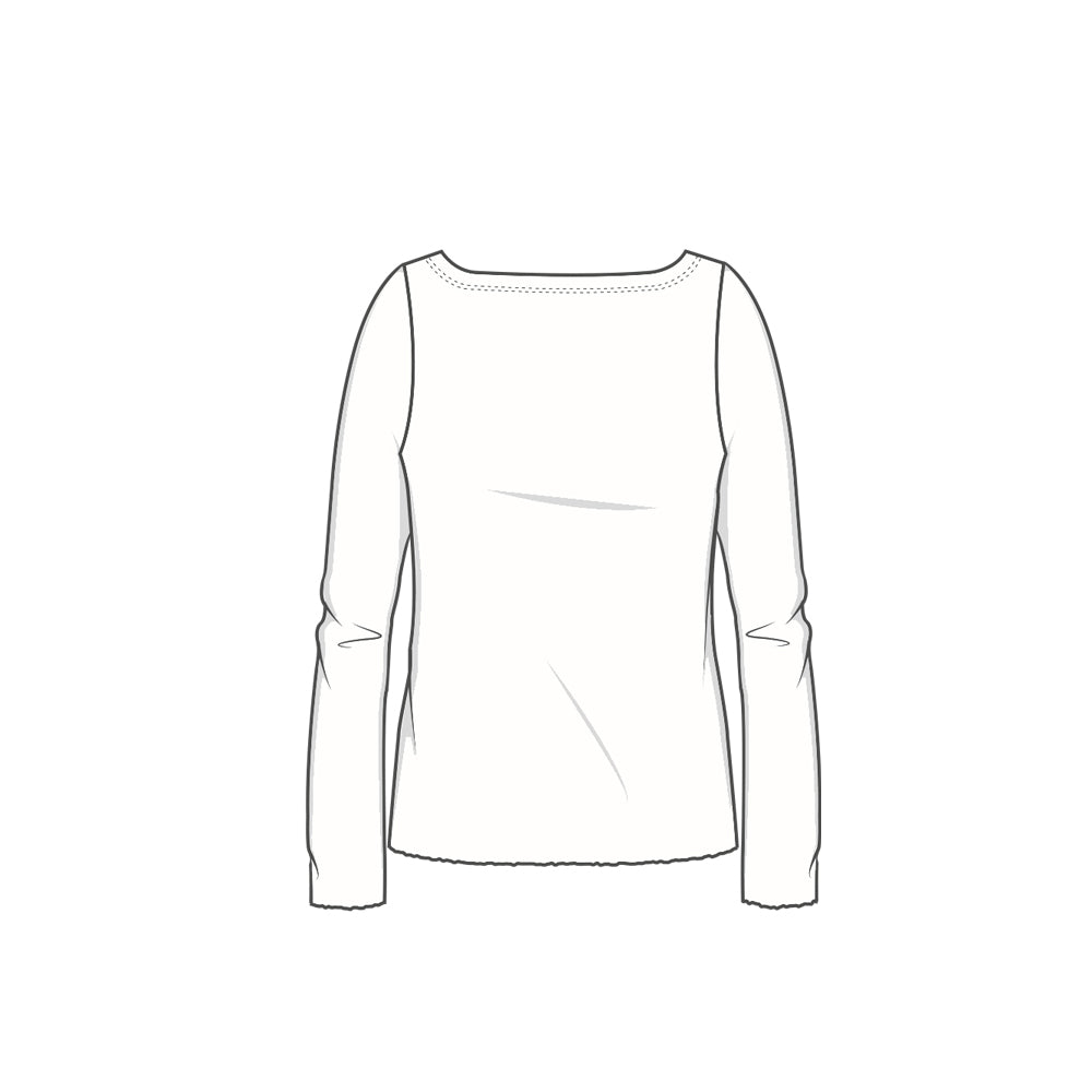 4006 Tröja - figurnära med båtringning