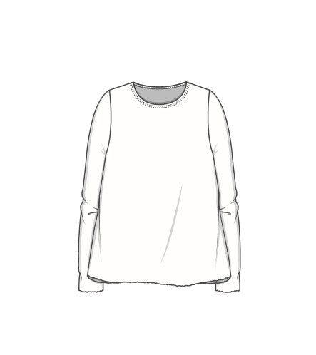 4012 Tröja - A-line, rund hals, lång ärm