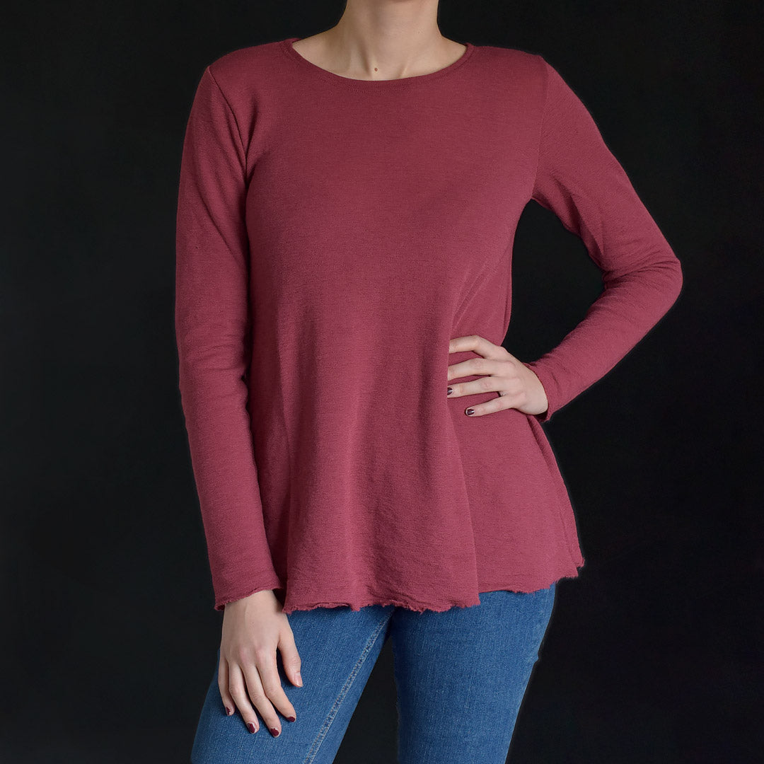 4012 Tröja - A-line, rund hals, lång ärm