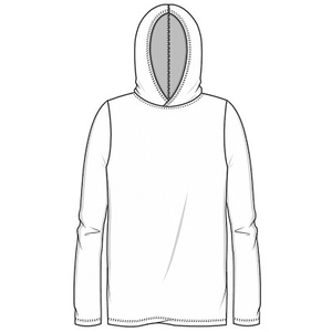 4021 Tröja - Unisex hoodie med fållade kanter