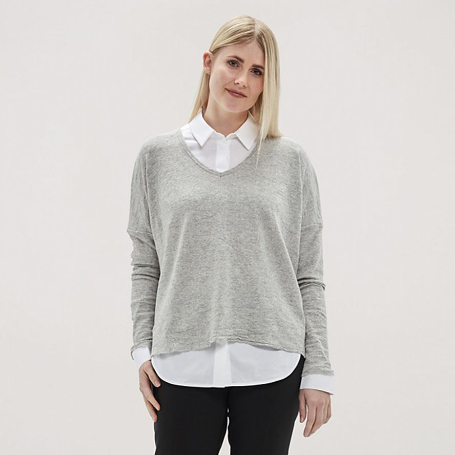 4027 Tröja - Oversize med djup V-ringning