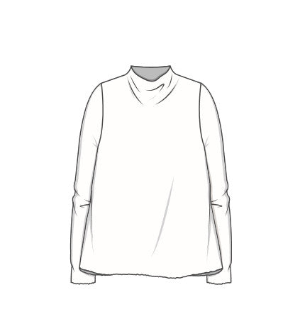 4032 Tröja - A-line, med draperad hals