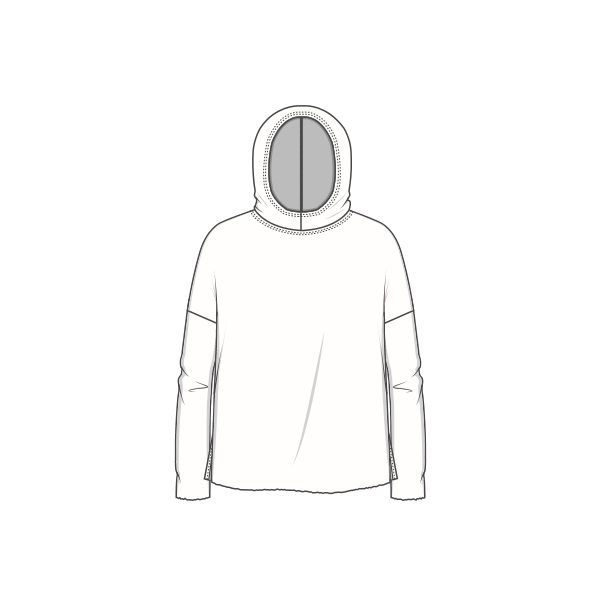 4038 Tröja - Hoodie med "loose" passform