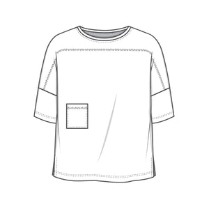 4308 T-shirt – "Loose" med kort ärm och ficka