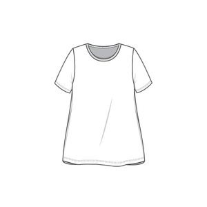 Klockad T-shirt i bambulyocell - Cerise