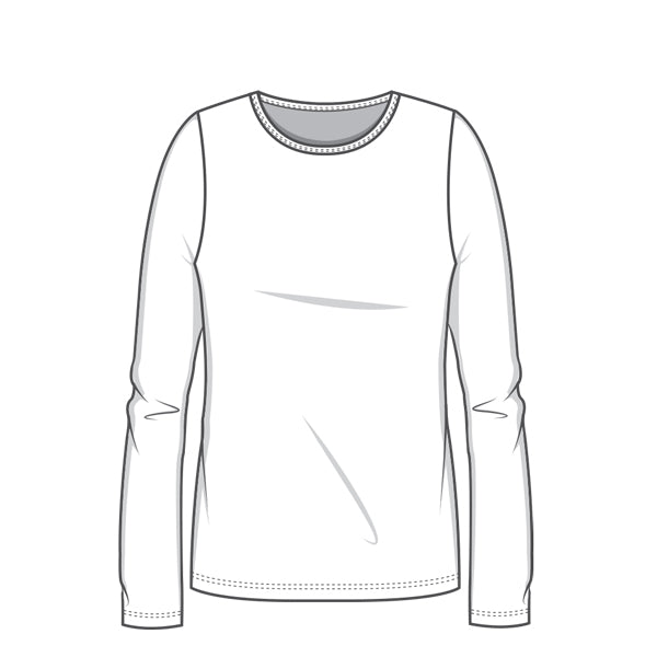 4604 T-shirt - figurnära med lång ärm