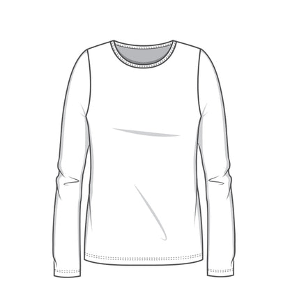 4302 T-shirt - figurnära med lång ärm