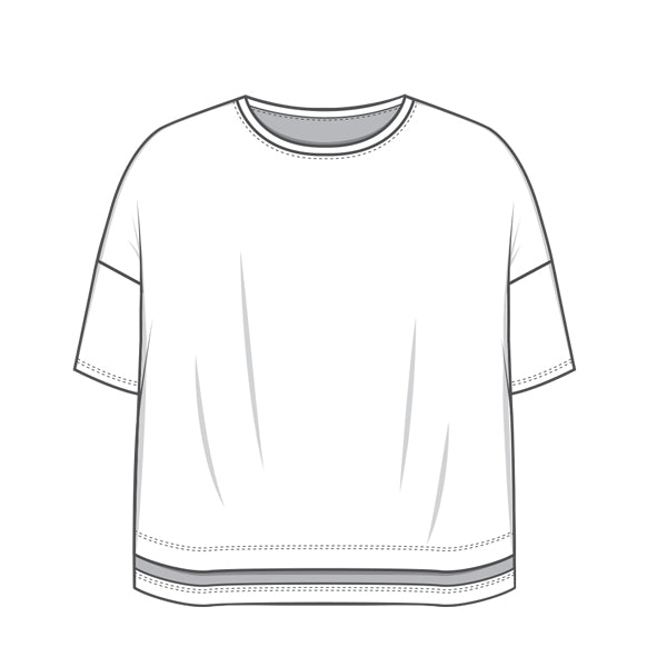 4610 Topp - Oversize med trekvartsärm