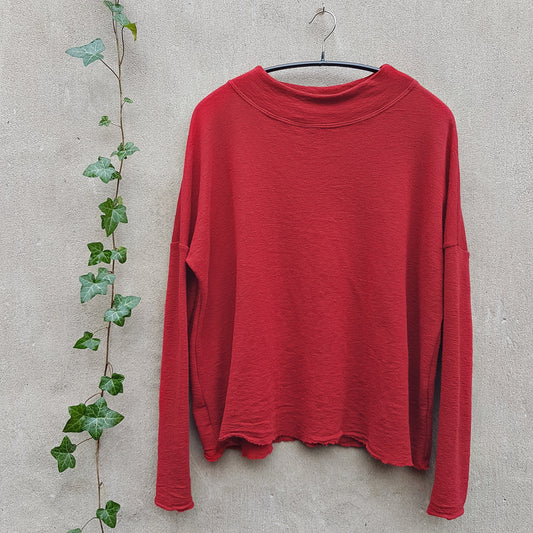 4025 Tröja - Oversize med bred halsmudd