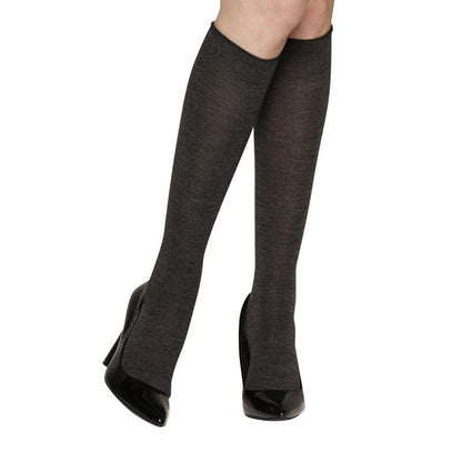 Knästrumpor merinoull, antracit