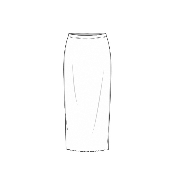 5003 Kjol - snäv vadlång