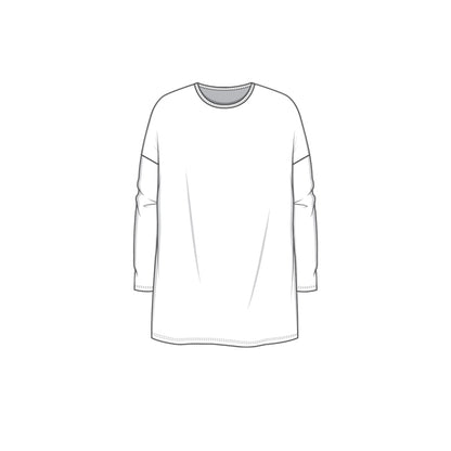 6610 Tunika - Oversize med lång ärm