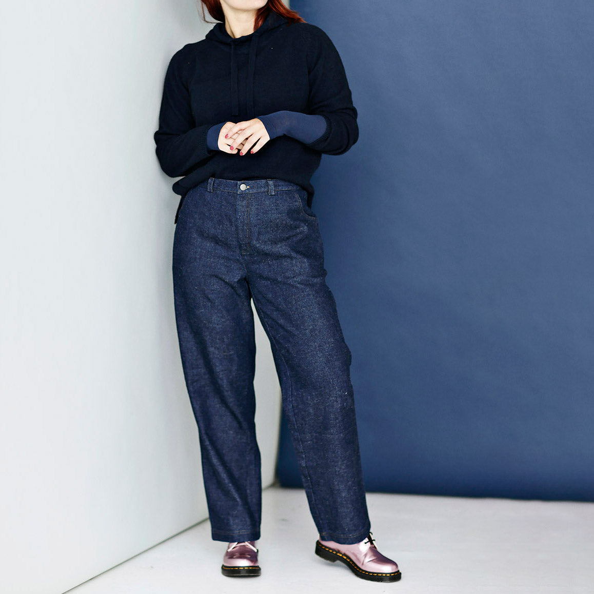 Jeans i ekologisk bomull & hampa, Blå denim