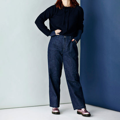 Jeans i ekologisk bomull & hampa, Blå denim