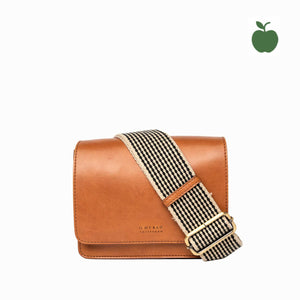 AUDREY Mini COGNAC - handväska i äppelläder