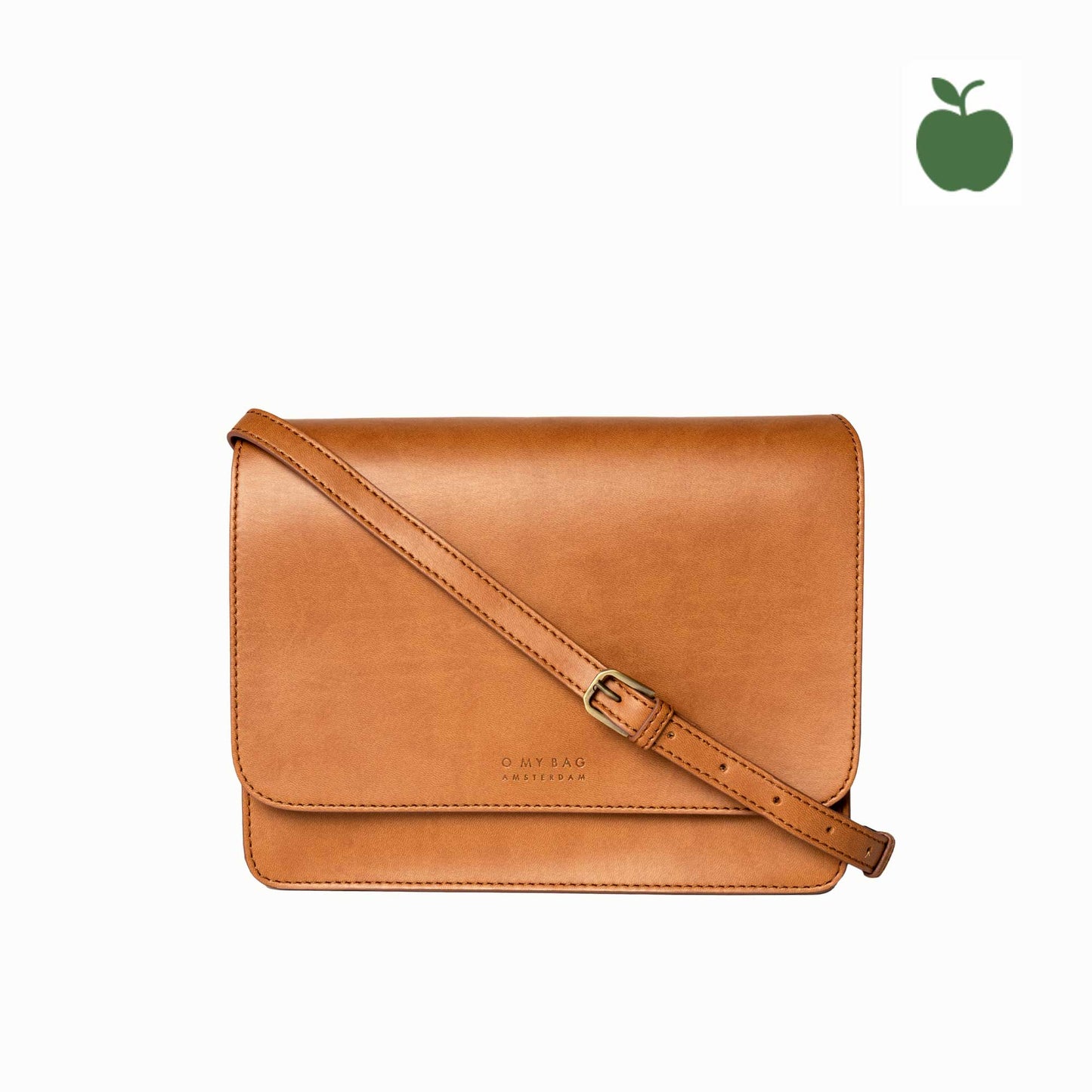 AUDREY COGNAC - handväska i äppelläder