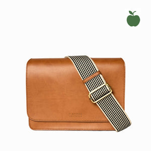 AUDREY COGNAC - handväska i äppelläder