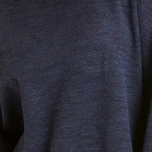 Långbyxa i ull med bomull invändigt - Midnight Blue Melange