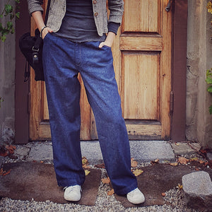 Jeans i ekologisk bomull & hampa, Blå denim
