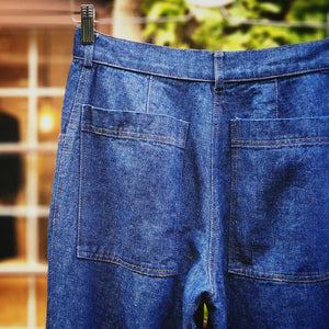 Jeans i ekologisk bomull & hampa, Blå denim